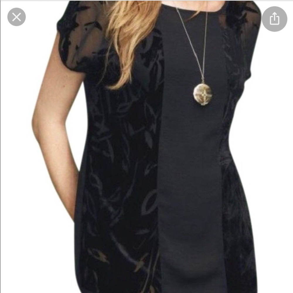 Cabi #663 Black Burnout Tunic Large